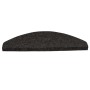 Alfombrilla autoadhesiva escalera 15 uds negra 56x17x3 cm