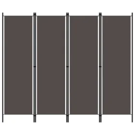 Four-panel anthracite gray room divider screen 200x180 cm by vidaXL, Room dividers - Ref: Foro24-320721, Price: 49,78 €, Disc...