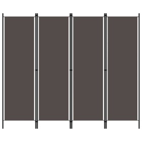 Biombo divisor de 4 paneles gris antracita 200x180 cm de vidaXL, Divisores de ambientes - Ref: Foro24-320721, Precio: 49,78 €...