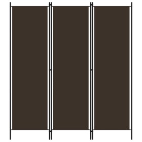 Biombo divisor de 3 paneles marrón 150x180 cm
