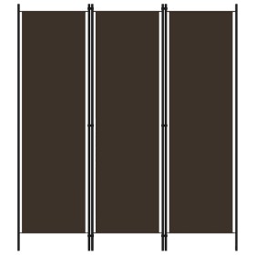 Biombo divisor de 3 paneles marrón 150x180 cm de vidaXL, Divisores de ambientes - Ref: Foro24-320716, Precio: 28,80 €, Descue...