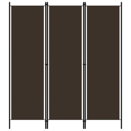 Biombo divisor de 3 paneles marrón 150x180 cm de vidaXL, Divisores de ambientes - Ref: Foro24-320716, Precio: 28,80 €, Descue...