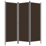 Biombo divisor de 3 paneles marrón 150x180 cm de vidaXL, Divisores de ambientes - Ref: Foro24-320716, Precio: 28,80 €, Descue...