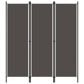 Biombo divisor de 3 paneles gris antracita 150x180 cm