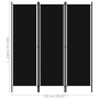 Black 3-panel divider screen 150x180 cm by vidaXL, Room dividers - Ref: Foro24-320718, Price: 25,59 €, Discount: %