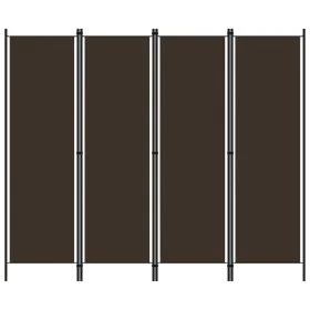 Brown 4-panel divider screen 200x180 cm by vidaXL, Room dividers - Ref: Foro24-320720, Price: 41,45 €, Discount: %