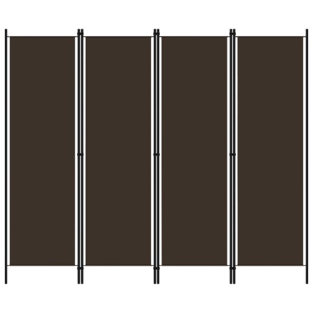 Biombo divisor de 4 paneles marrón 200x180 cm de vidaXL, Divisores de ambientes - Ref: Foro24-320720, Precio: 33,47 €, Descue...