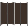 Biombo divisor de 4 paneles marrón 200x180 cm de vidaXL, Divisores de ambientes - Ref: Foro24-320720, Precio: 33,47 €, Descue...