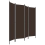 Biombo divisor de 4 paneles marrón 200x180 cm de vidaXL, Divisores de ambientes - Ref: Foro24-320720, Precio: 33,47 €, Descue...
