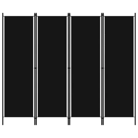 Divider screen with 4 panels black 200x180 cm by vidaXL, Room dividers - Ref: Foro24-320722, Price: 49,78 €, Discount: %