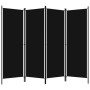 Biombo divisor de 4 paneles negro 200x180 cm de vidaXL, Divisores de ambientes - Ref: Foro24-320722, Precio: 32,22 €, Descuen...