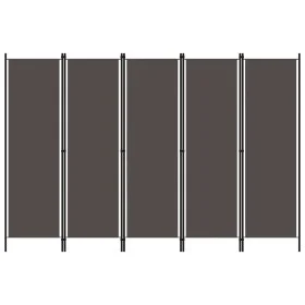 Trennwand mit 5 anthrazitgrauen Paneelen 250x180 cm von vidaXL, Raumteiler - Ref: Foro24-320725, Preis: 56,47 €, Rabatt: %