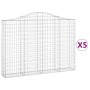 Gabionenkörbe 5 Stück Bogenform Eisen 200x30x140/160 cm von vidaXL, Töpfe und Pflanzgefäße - Ref: Foro24-3145475, Preis: 510,...