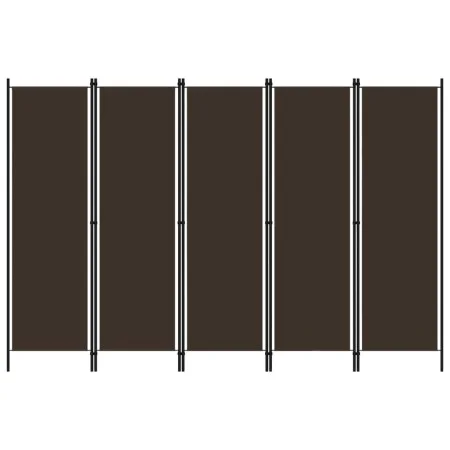 Brown 5-panel divider screen 250x180 cm by vidaXL, Room dividers - Ref: Foro24-320724, Price: 47,03 €, Discount: %