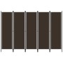 Biombo divisor de 5 paneles marrón 250x180 cm de vidaXL, Divisores de ambientes - Ref: Foro24-320724, Precio: 39,48 €, Descue...