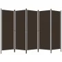 Brown 5-panel divider screen 250x180 cm by vidaXL, Room dividers - Ref: Foro24-320724, Price: 47,03 €, Discount: %