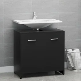 Armario de baño madera contrachapada negro 60x33x61 cm de vidaXL, Muebles de baño - Ref: Foro24-802571, Precio: 51,63 €, Desc...