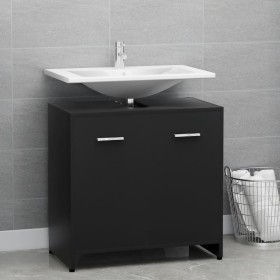 Black plywood bathroom cabinet 60x33x61 cm by vidaXL, Bathroom furniture - Ref: Foro24-802571, Price: 49,44 €, Discount: %