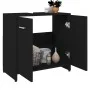 Badezimmerschrank aus schwarzem Sperrholz, 60 x 33 x 61 cm von vidaXL, Badezimmermöbel - Ref: Foro24-802571, Preis: 51,64 €, ...