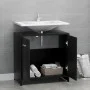 Badezimmerschrank aus schwarzem Sperrholz, 60 x 33 x 61 cm von vidaXL, Badezimmermöbel - Ref: Foro24-802571, Preis: 51,64 €, ...