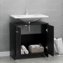 Black plywood bathroom cabinet 60x33x61 cm by vidaXL, Bathroom furniture - Ref: Foro24-802571, Price: 49,56 €, Discount: %