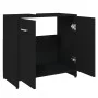 Badezimmerschrank aus schwarzem Sperrholz, 60 x 33 x 61 cm von vidaXL, Badezimmermöbel - Ref: Foro24-802571, Preis: 51,64 €, ...