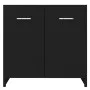 Badezimmerschrank aus schwarzem Sperrholz, 60 x 33 x 61 cm von vidaXL, Badezimmermöbel - Ref: Foro24-802571, Preis: 51,64 €, ...