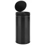 Trash can with automatic sensor 70L black carbon steel by vidaXL, Garbage cans and trash cans - Ref: Foro24-322702, Price: 12...