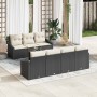 Conjunto de sofá de jardín 8 pcs Negro y