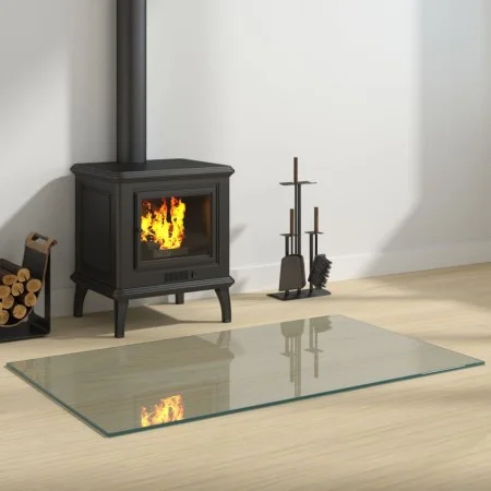 Glass plate for rectangular fireplace 100x60 cm by vidaXL, Glass - Ref: Foro24-324124, Price: 64,92 €, Discount: %