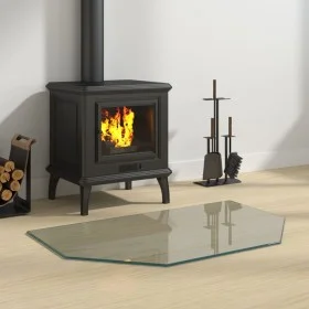 Glass plate for hexagonal fireplace 80x50 cm by vidaXL, Glass - Ref: Foro24-324139, Price: 40,31 €, Discount: %