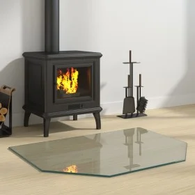 Glass plate for hexagonal fireplace 80x60 cm by vidaXL, Glass - Ref: Foro24-324134, Price: 38,93 €, Discount: %