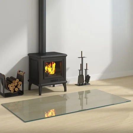 Glass plate for rectangular fireplace 120x60 cm by vidaXL, Glass - Ref: Foro24-324132, Price: 69,97 €, Discount: %