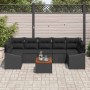 Conjunto de sofá de jardín 8 pcs Negro