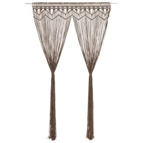 Taupegrauer Vorhang aus Baumwolle Makramee 140x240 cm von vidaXL, Vorhänge und Gardinen - Ref: Foro24-323982, Preis: 46,97 €,...