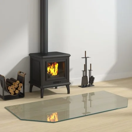 Hexagonal glass plate for fireplace 120x60 cm by vidaXL, Glass - Ref: Foro24-324144, Price: 52,21 €, Discount: %