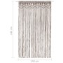 Cortina de macramé algodón gris taupé 140x240 cm de vidaXL, Cortinas y visillos - Ref: Foro24-323982, Precio: 45,92 €, Descue...