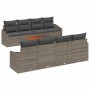 Conjunto de sofá de jardín 7 pcs Gris