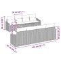 Conjunto de sofá de jardín 7 pcs Gris