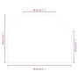 Glasplatte für sechseckigen Kamin 80x60 cm von vidaXL, Glas - Ref: Foro24-324140, Preis: 46,60 €, Rabatt: %