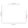 Glass plate for hexagonal fireplace 80x60 cm by vidaXL, Glass - Ref: Foro24-324140, Price: 47,63 €, Discount: %