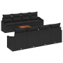 Conjunto de sofá de jardín 7 pcs Negro