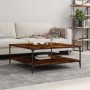Smoked oak engineered wood coffee table 100x100x40 cm by vidaXL, Coffee table - Ref: Foro24-832845, Price: 90,65 €, Discount: %