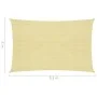 Beige HDPE sail shade 160 g/m² 2x3.5 m by vidaXL, Umbrellas - Ref: Foro24-311118, Price: 24,82 €, Discount: %