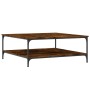 Smoked oak engineered wood coffee table 100x100x40 cm by vidaXL, Coffee table - Ref: Foro24-832845, Price: 90,65 €, Discount: %