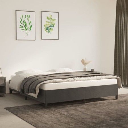 Dark gray velvet bed frame 180x200 cm by vidaXL, Beds and slatted bases - Ref: Foro24-347337, Price: 135,98 €, Discount: %