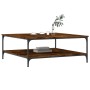 Smoked oak engineered wood coffee table 100x100x40 cm by vidaXL, Coffee table - Ref: Foro24-832845, Price: 90,65 €, Discount: %