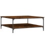 Smoked oak engineered wood coffee table 100x100x40 cm by vidaXL, Coffee table - Ref: Foro24-832845, Price: 90,65 €, Discount: %