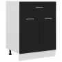 Lower cabinet drawer kitchen engineered wood black 60x46x81.5cm by vidaXL, Kitchen cabinets - Ref: Foro24-801229, Price: 85,5...