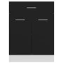 Lower cabinet drawer kitchen engineered wood black 60x46x81.5cm by vidaXL, Kitchen cabinets - Ref: Foro24-801229, Price: 85,5...